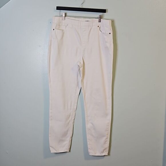 Lands' End high waisted white jeans. Size 16. - Picture 1 of 7